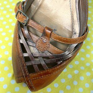 Open toe ankle strap sandals